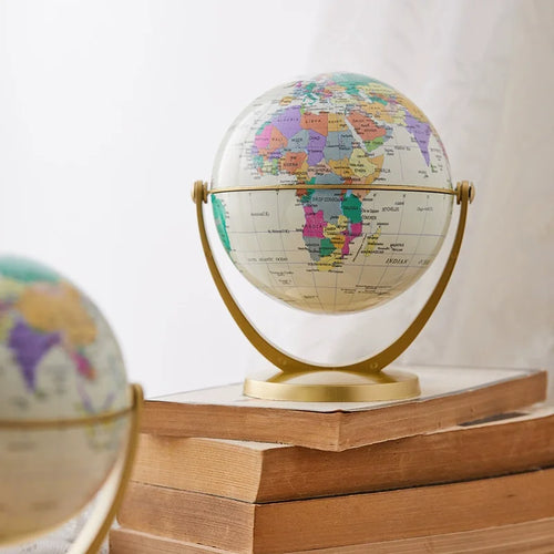globe terrestre rétro rotatif pour apprendre la géographie - vue 5 sur 8