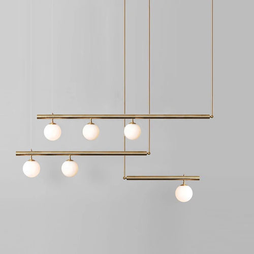 lustre design moderne abat-jour verre nordique éclairage bar luminaire suspendu - vue 2 sur 12