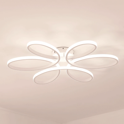 lustre moderne nordique led télécommande en forme de fleur - vue 6 sur 9
