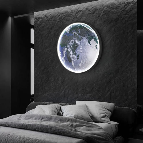 applique murale led en forme de lune pour décoration intérieure - vue 6 sur 17