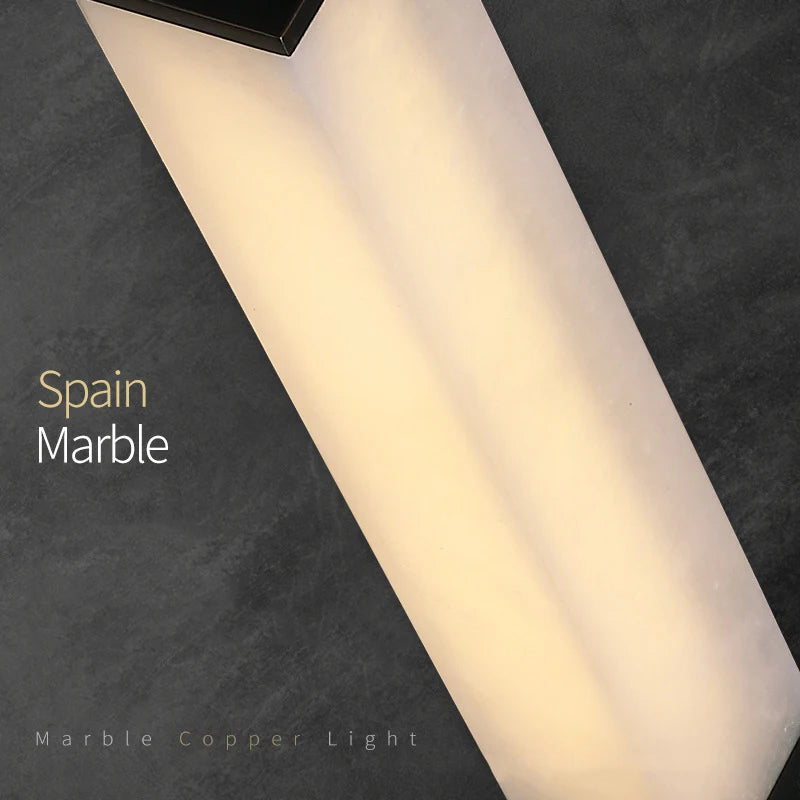 plafonnier led suspendu marbre blanc design moderne décoratif idéal villas - vue 6 sur 16