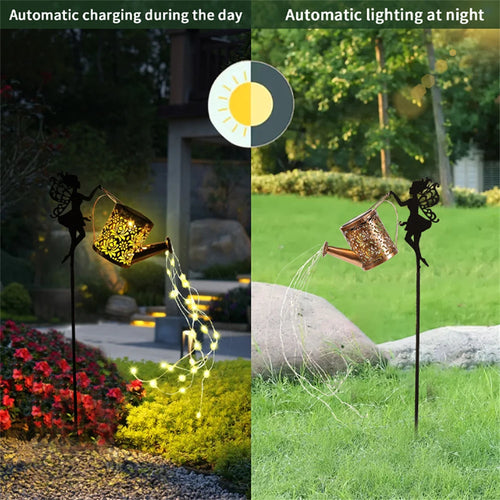 arrosoir solaire en métal pour décoration extérieure de jardin - vue 6 sur 10