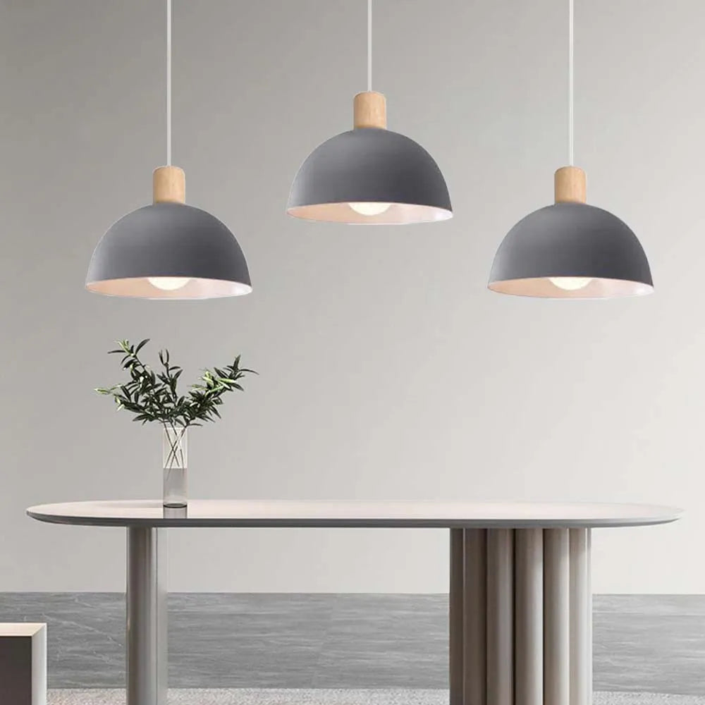 Moderne Bois LED Suspension Lumière Nordique Cuisine Décor À La Maison Suspension Restaurant Plafond Lustre Lustre Chambre Luminaires - vue 4 sur 13