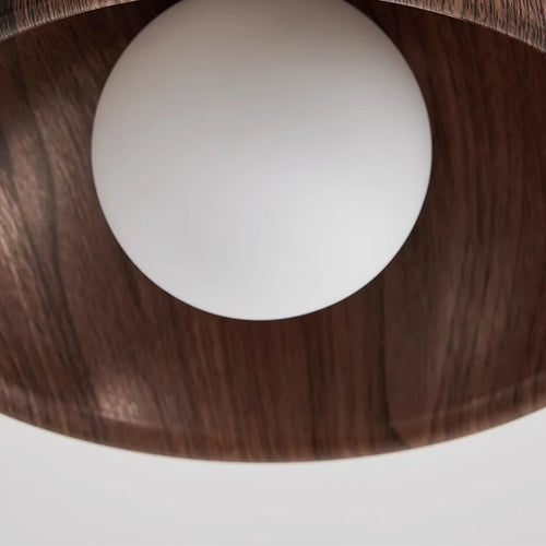 plafonnier minimaliste rétro en bois pour déco créative - vue 6 sur 8