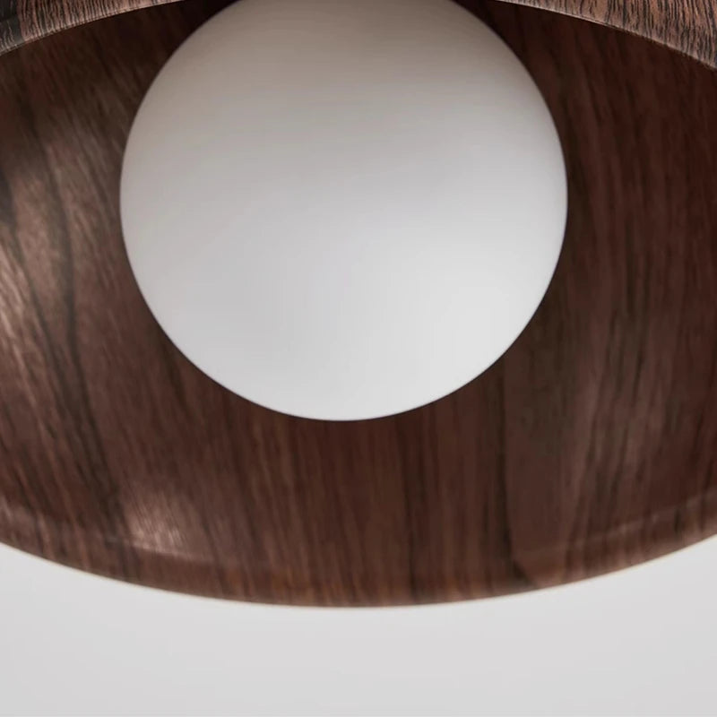 plafonnier minimaliste rétro en bois pour déco créative - vue 5 sur 8