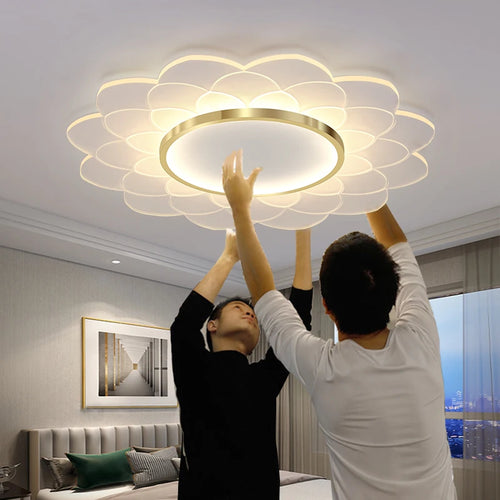 lustre moderne design floral pour décoration intérieure lumineuse - vue 3 sur 12