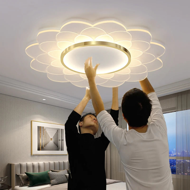 lustre moderne design floral pour décoration intérieure lumineuse - vue 3 sur 12