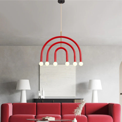 Magnifique lampe suspendue arc-en-ciel E14 - vue 3 sur 23