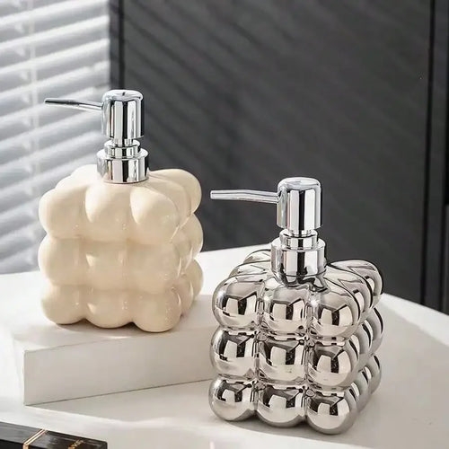 distributeur de savon liquide en céramique pour la salle de bain - vue 2 sur 6