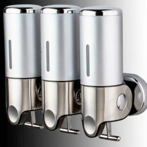 lot de 3 distributeurs de savon liquide à fixation murale - vue 3 sur 7
