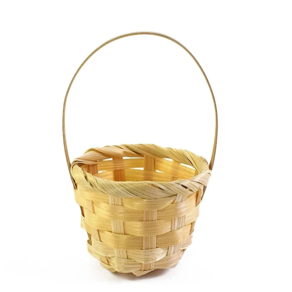 mini paniers tressés pour fleurs avec poignée décorations de fête et mariage - vue 13 sur 13