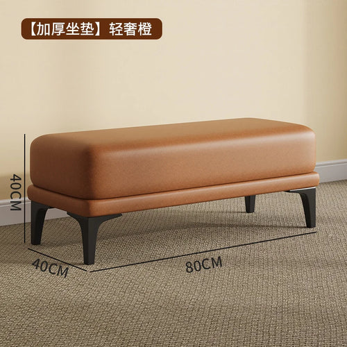 tabouret en velours moderne nordique pouf unique et peu encombrant - vue 21 sur 24
