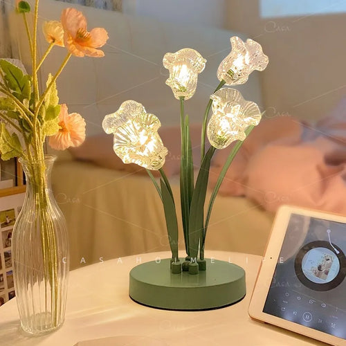 lampe de sol led en forme de fleur nordique décorative pour intérieur - vue 2 sur 7