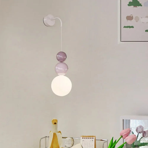 Applique murale LED nordique en résine Macaron - vue 4 sur 16