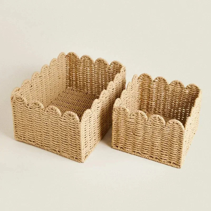 panier de rangement tissé en corde pour divers usages - vue 4 sur 7