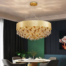 lustre en cristal moderne led avec intensité variable
