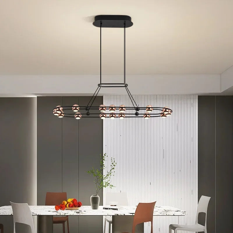 lustre led créatif italien en forme de haricot pour décoration intérieure - vue 3 sur 15