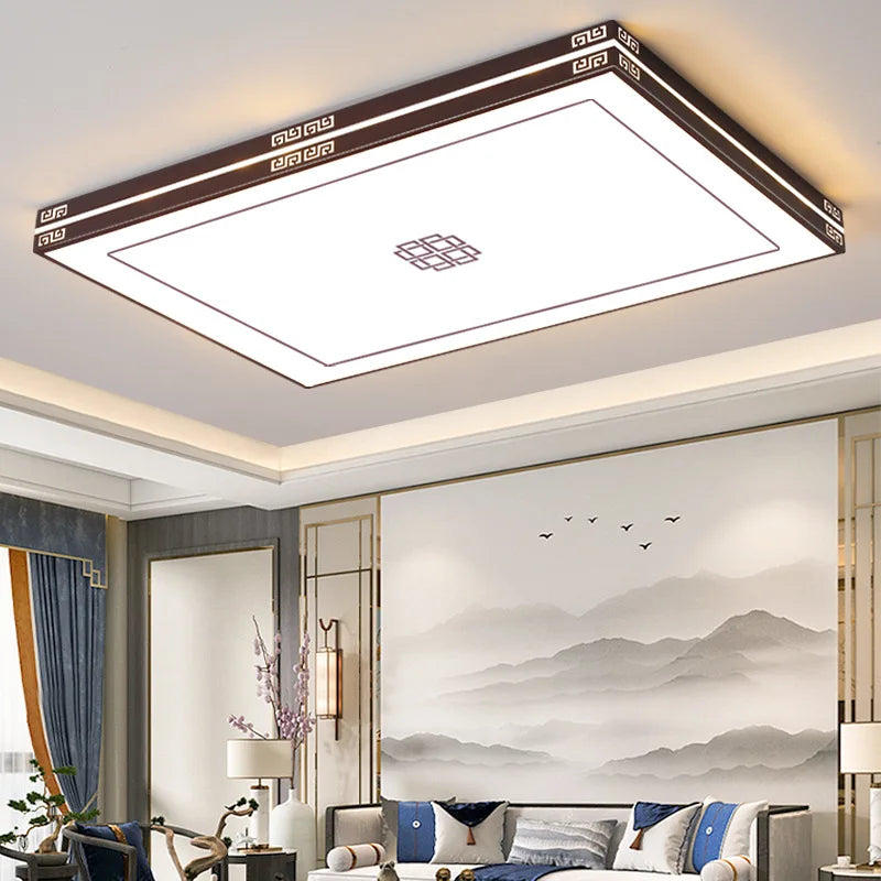 lustre rectangulaire à led pour éclairage intérieur moderne - vue 4 sur 14