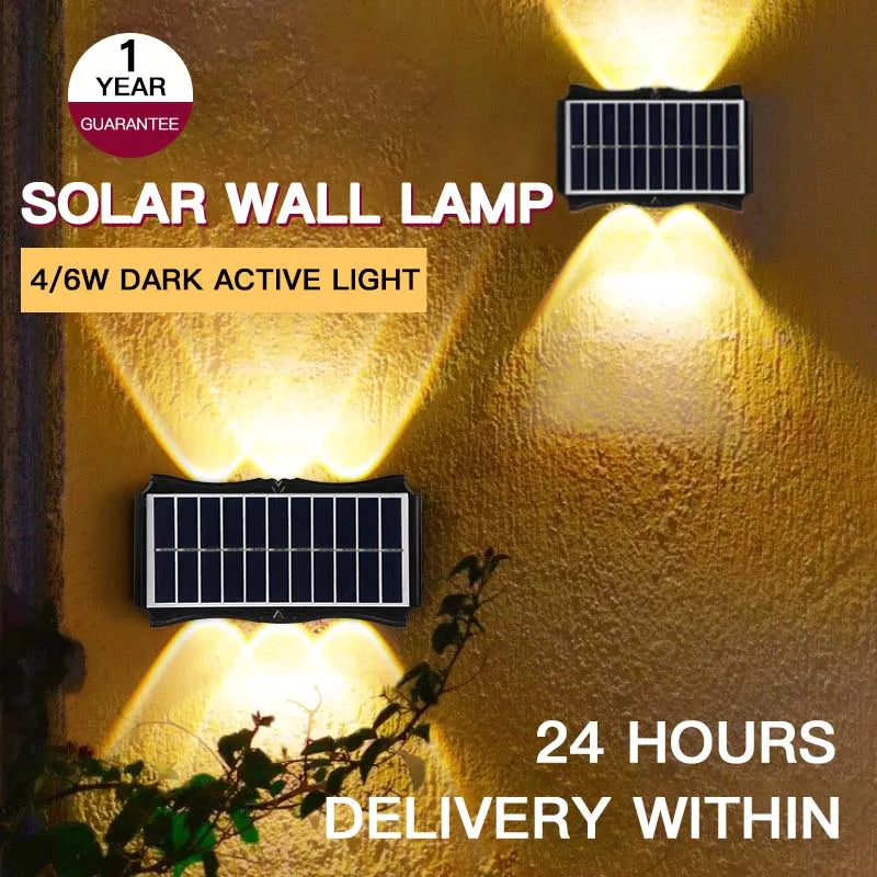 lampe solaire led extérieure avec éclairage décoratif automatique - vue 3 sur 13