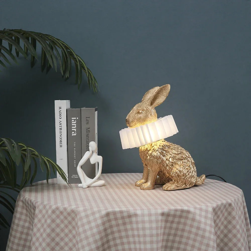 lampe à poser lapin nordique décorative pour enfants et intérieur - vue 3 sur 9