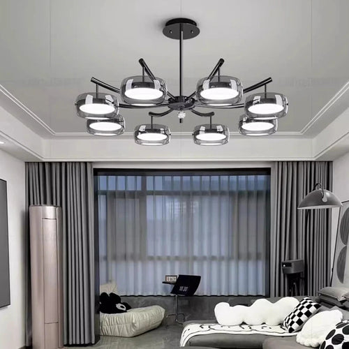 lustre décoratif éclairage intérieur suspendu pour salon - vue 6 sur 8