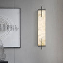 Applique murale Led en laiton doré et marbre