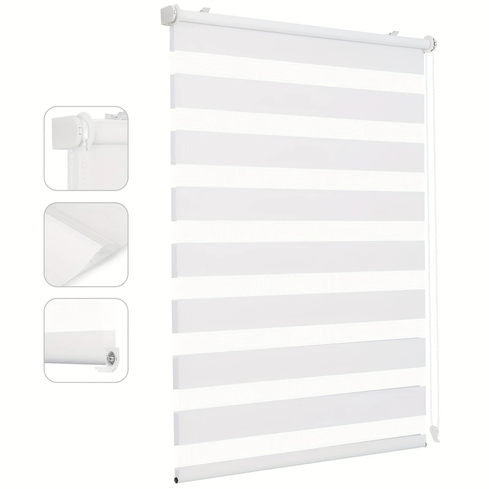 Store enrouleur double sans perçage occultant fenêtre 80cm - vue 1 sur 13