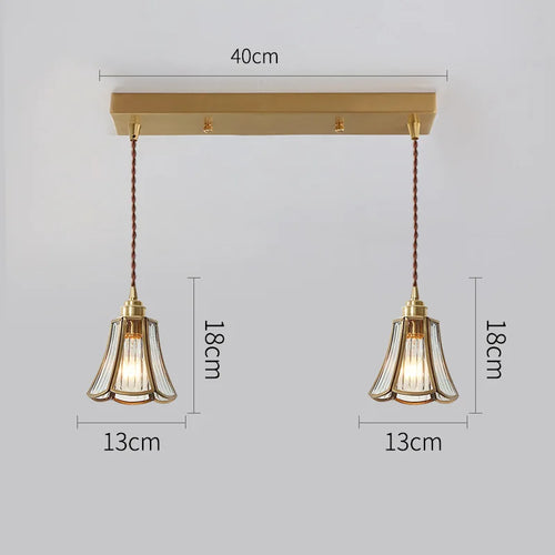 Suspension Nordique LED en Verre et corps doré - vue 19 sur 20