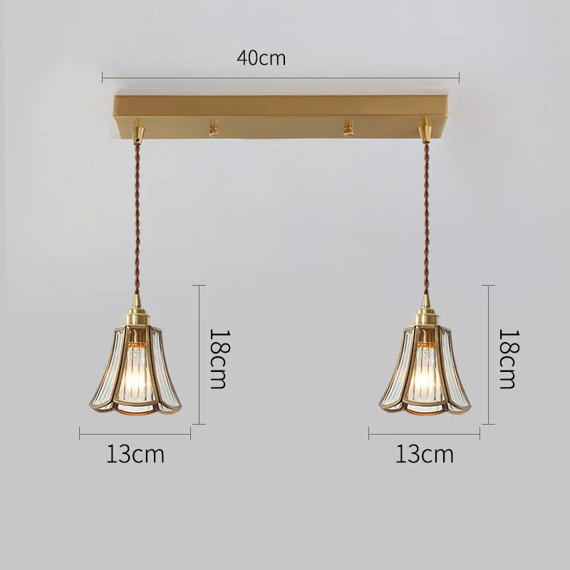 Suspension Nordique LED en Verre et corps doré - vue 18 sur 20