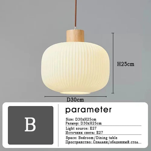 lustre moderne loft led avec abat-jour en verre - vue 8 sur 8