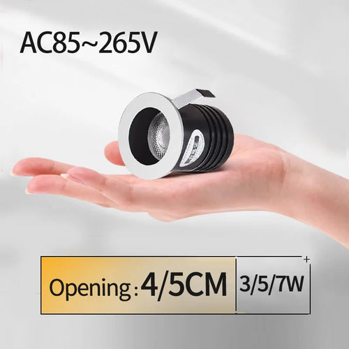 plafonnier mini projecteur encastré anti éblouissant pour intérieur - vue 3 sur 8