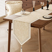 Chemin de table lin fleurs vintage style campagne