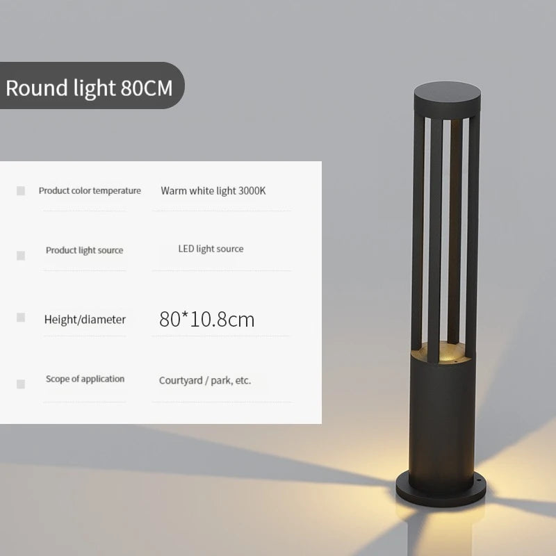 lampe de jardin moderne étanche en aluminium pour extérieur - vue 8 sur 21
