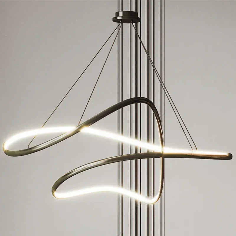 lustre led moderne suspendu pour décoration intérieure - vue 3 sur 10