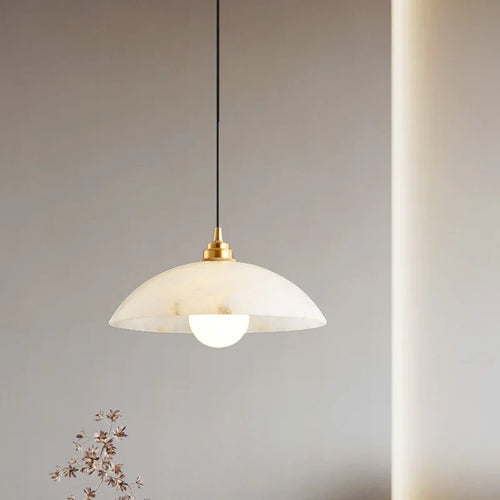 lustre en marbre naturel design nordique pour décoration intérieure - vue 3 sur 7
