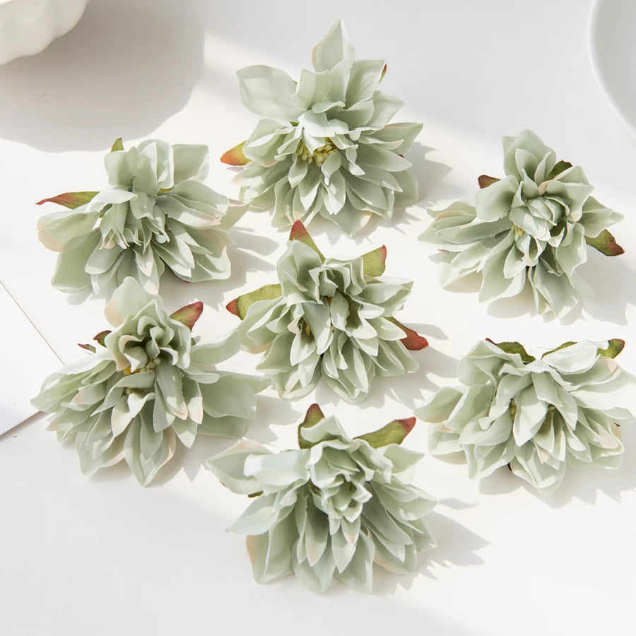 lot de 20 fleurs murales en soie pour décoration variée - vue 9 sur 15