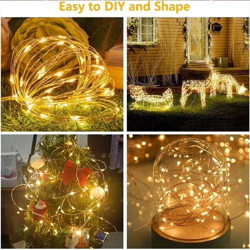 guirlande lumineuse rideau led usb pour décorations festives et célébrations - vue 6 sur 9