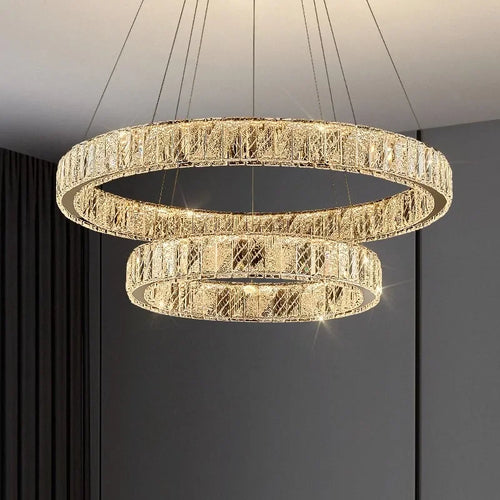 lustre moderne en cristal pour un éclairage élégant - vue 2 sur 12