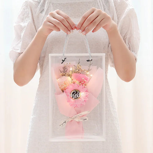 bouquet de roses artificielles cadeau pour la saint valentin décorations mariage - vue 7 sur 11