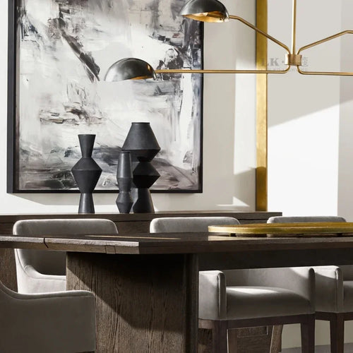 lustre rétro en cuivre design créatif à bras long - vue 3 sur 16