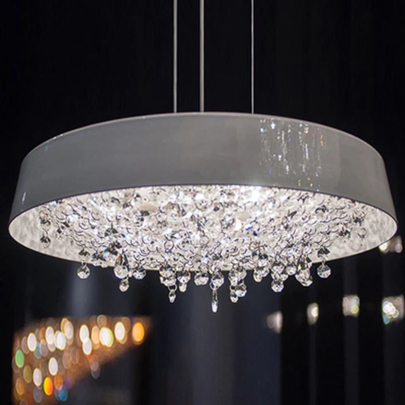 lustre moderne minimaliste en cristal pour éclairage intérieur - vue 4 sur 12