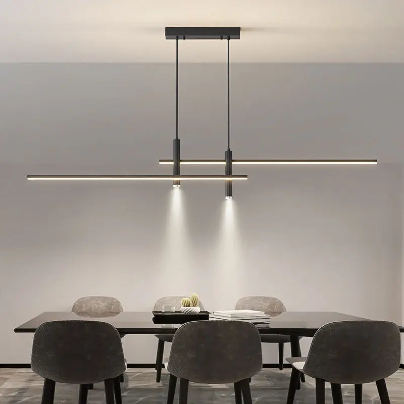 suspension led moderne minimaliste en métal - vue 3 sur 13