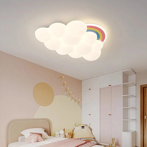 plafonnier nuage arc-en-ciel à led pour chambre d'enfant - vue 2 sur 7
