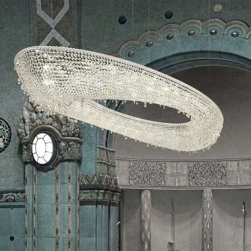 lustre créatif élégant en cristal transparent pour intérieur - vue 5 sur 10