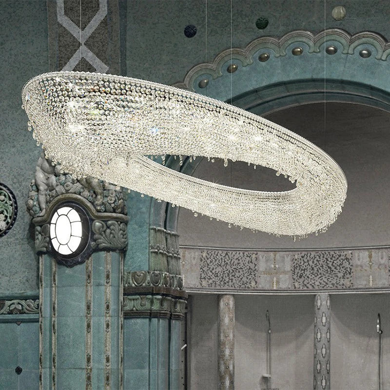 lustre créatif élégant en cristal transparent pour intérieur - vue 4 sur 10