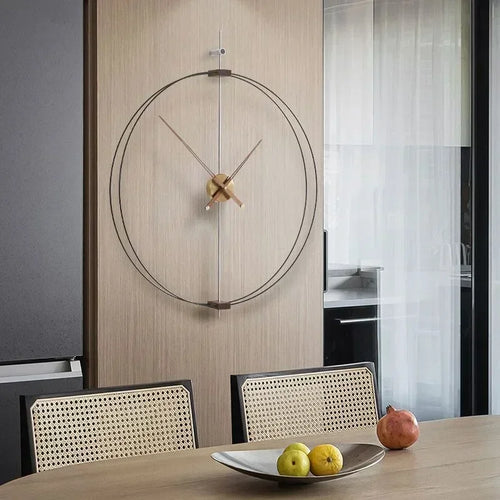 horloge murale silencieuse design en bois pour décoration moderne - vue 3 sur 8