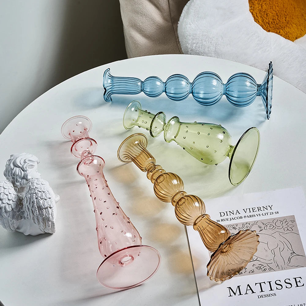 bougeoir en verre créatif pour décoration moderne et élégante - vue 5 sur 10