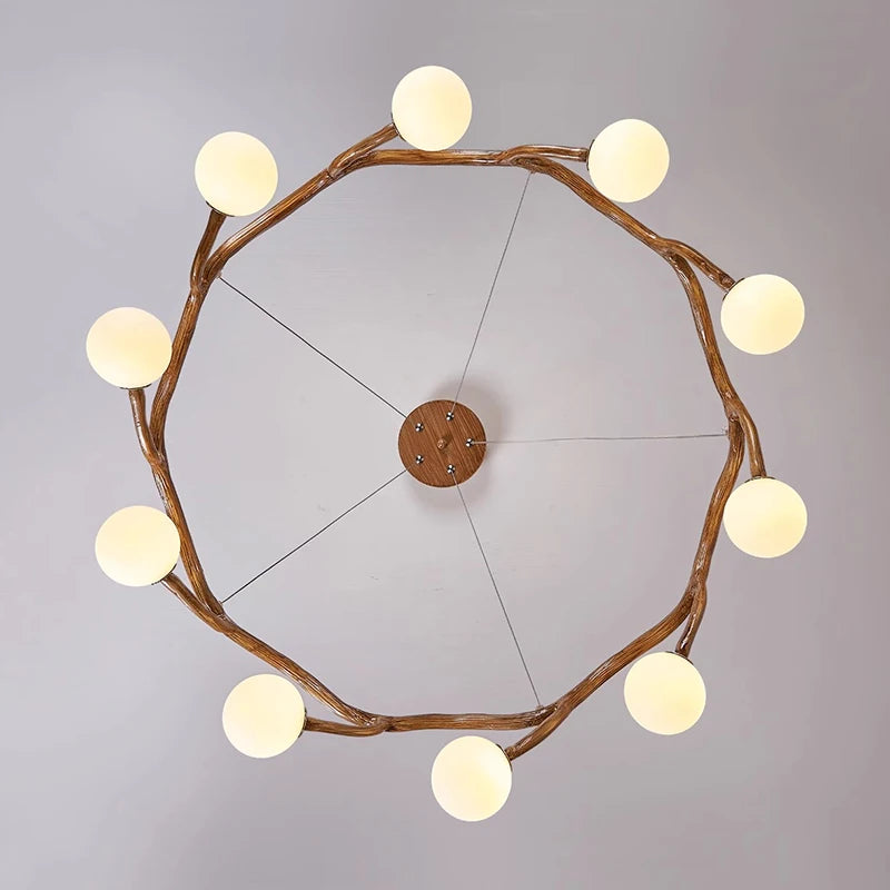 Lustre design led branches d'arbre dois design moderne décoratif d'intérieur - vue 5 sur 13