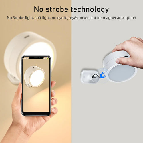 applique murale led rechargeable avec télécommande tactile rotative à 360° - vue 5 sur 7