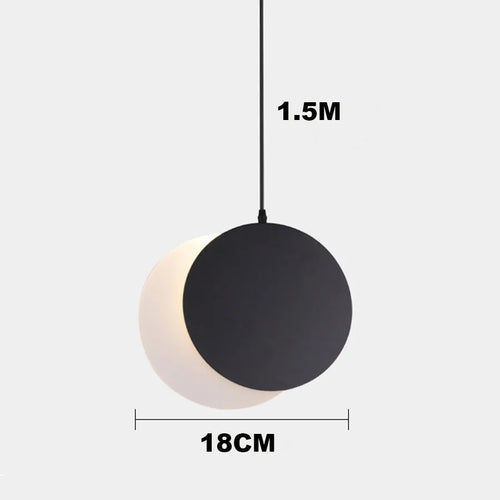suspension moderne lumière décorative design lune intérieur